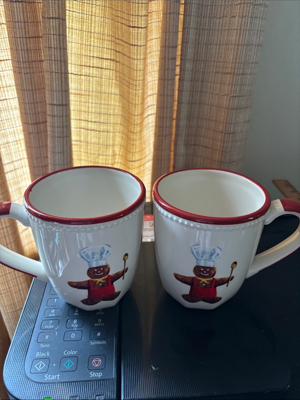Williams Sonoma  Gingerbread Chef Ceramic Mug - Set of 2
